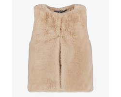 TwoDay meisjes gilet van imitatiebont beige - Maat 134/140