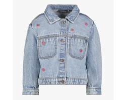 TwoDay meisjes spijkerjas met geborduurde bloemen - Blauw - Maat 122