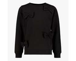 TwoDay meisjes sweater met strikjes zwart - Maat 146/152