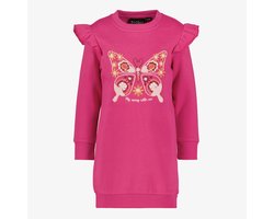 TwoDay meisjes sweatjurk met vlinder roze - Maat 110/116