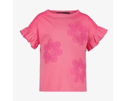 TwoDay meisjes T-shirt met bloemenprint roze - Maat 122/128