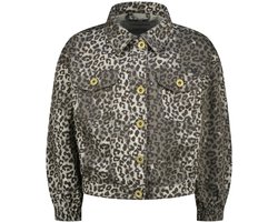 Vingino Tori Leopard Meisjes Jas - Dark Grey Vintage