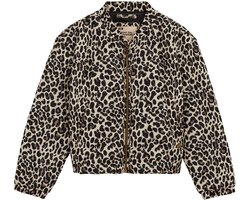 WE Fashion Meisjes bomberjack met luipaardprint