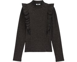 WE Fashion Meisjes geribd T-shirt met glittergaren