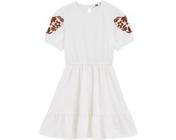 WE Fashion Meisjes seersucker jurk met embroideries