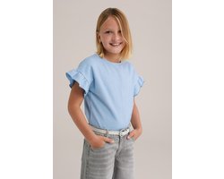 WE Fashion Meisjes Seersucker T-shirt