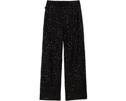 WE Fashion Meisjes straight leg broek met pailletten