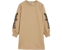WE Fashion Meisjes sweatjurk met embroideries