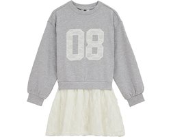 WE Fashion Meisjes sweatjurk met kant