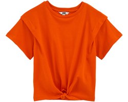 WE Fashion Meisjes T-shirt met knoopdetail
