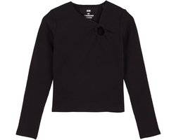 WE Fashion Meisjes T-shirt met rib structuur