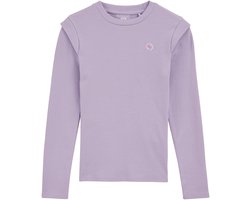 WE Fashion Meisjes T-shirt van ribstof