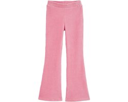 WE Fashion Meisjes velvet flared legging van ribstof