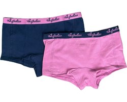 Australian Meisjes ondergoed boxers Blauw-Roze 2-Pack maat 134-140