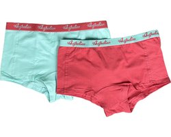 Australian Meisjes ondergoed boxers Roze-Munt 2-Pack maat 134-140