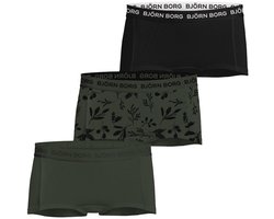 Bjorn Borg 3-Pack meisjes boxershort - minishorts - 116 - Zwart