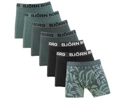 Bjorn Borg 7-Pack jongens boxershorts - Cotton stretch - 152 - Groen