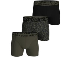 Bjorn Borg boxershorts 3-Pack jongens onderbroeken - Cotton Stretch - Katoenen jongens onderbroeken - 128 - Groen - Onderbroek - Ondergoed - 128 - - 128