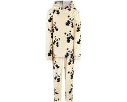 Charlie Choe fleece huispak meisjes - warme winter kinderpyjama - Panda - Off white - 92 - 92 - 92 - 92 - 92 - 92 - 92 - 92 - 92 - 92 - 92 - 92
