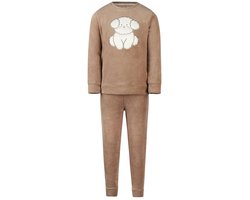 Charlie Choe velours meisjes pyjama -Puppy - Warme winter kinder pyjama - 92 - Bruin - 92 - 92 - 92 - 92 - 92 - 92 - 92 - 92 - 92 - 92 - - 92