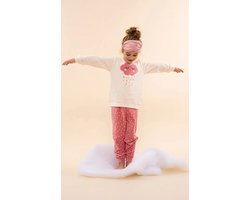 Charlie Choe velours meisjes pyjama - Warme winter kinder pyjama -off white - 92 - 92 - 92 - 92 - 92 - 92 - 92 - 92 - 92 - 92 - 92 - 92 - 92