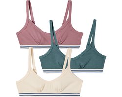 Jonen Set van 3 beha's voor meisjes, effen JONEN
