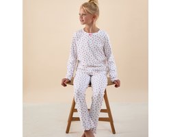 Little Label - emma pyjama meisjes - roosjes roze - 2Y/86-92 - extra zachte bio-katoen