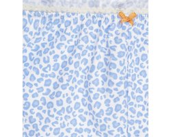 Little Label - meisjes pyjama kort - luipaard blauw - 158-164 / 14Y - extra zachte bio-katoen