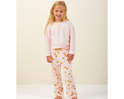 Little Label - meisjes pyjama-set roze harten 14Y/158-164 - Zachte BIO Katoen