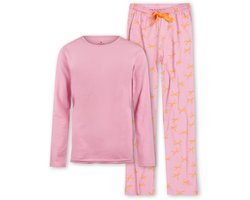 Little Label - meisjes pyjama-set roze strikjes 4Y/98-104 - Zachte BIO Katoen