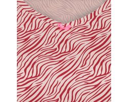 Little Label - zomer nachthemd meisjes - roze zebra-streep - 122-128 / 8Y - extra zachte bio-katoen