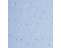 Little Label - zomerpyjama-set - lichtblauw ajour - bio katoen - 10Y/134-140