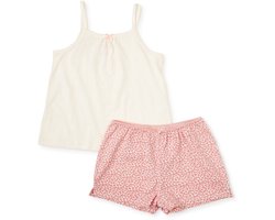 Little Label - zomerpyjama-set - roze luipaard - bio katoen - 8Y/122-128