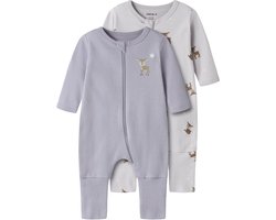 NAME IT - NBFNIGHTSUIT 2P ZIP FF LILAC DEER NOOS - Baby - Pyjamas