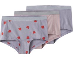 NAME IT - NKFHIPSTER 3P LAVENDER HEARTS NOOS - Meisjes - Onderbroeken