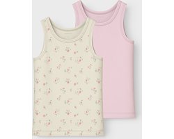 NAME IT - NMFTANK TOP 2P FLOWER NOOS - Meisjes - Onderhemden