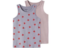 NAME IT - NMFTANK TOP 2P LAVENDER HEARTS NOOS - Meisjes - Onderhemden