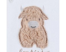 Noukie's F&O Pyjama Met Borduursel - 1 Mnd - Velours - Wit