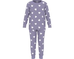 Petit Bateau Fluwelen kinderpyjama met hartjesprint