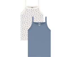 Petit Bateau Set van 2 katoenen hemdjes met bandjes voor kinderen