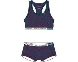 Vingino G-WO25-8 zebra racer set 2 pack Kinder Onderbroek - Petrol blue