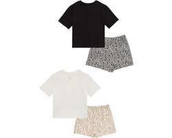 WE Fashion Meisjes pyjama met print, 2-pack