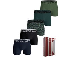 Björn Borg Cotton Stretch Jongens Boxershort - 5 stuks - Jongens Onderbroek - Maat 146-152 - Kerst Pack