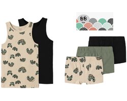 Name it - ondergoed - 2 singlets+3 boxershorts- Petoye- Monster trucks - maat 110