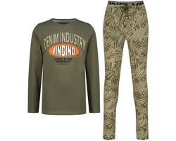Vingino Walmo Kinder Pyjamaset - Army Green