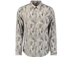 Allover geprint hemd op corduroystof