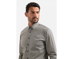 Allover geprint stretchhemd in wyberdessin