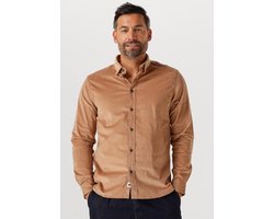 Anerkjendt Akleif Solid Cord Shirt - met lange mouwen - Heren Camel - Maat M