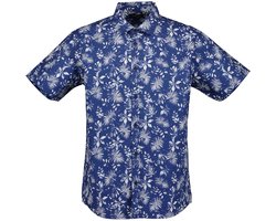 Blue Seven - Blouse 341027 blauw print KM - maat 3XL