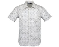 Blue Seven - Blouse 341029 wit / blauw print KM - maat L